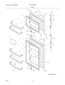 03 - Doors parts for Frigidaire Refrigerator FTMD18P4KBF from AppliancePartsPros.com