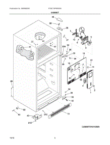 03 - Cabinet parts for Frigidaire Refrigerator FTMD18P4RW5A from AppliancePartsPros.com
