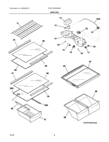 04 - Shelves parts for Frigidaire Refrigerator FTMD18P4RW6A from AppliancePartsPros.com