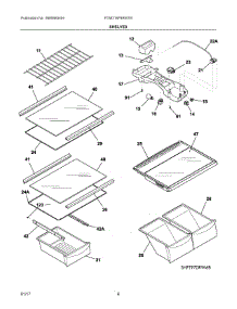 04 - Shelves parts for Frigidaire Refrigerator FTMD18P4RW7B from AppliancePartsPros.com