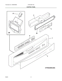 02 - Control Panel parts for Frigidaire Dishwasher LFBD2409LF2B from AppliancePartsPros.com