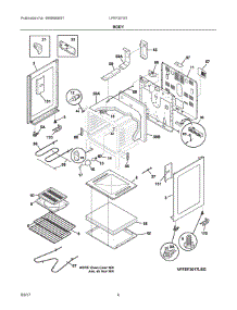 03 - Body parts for Frigidaire Range LFEF3018TBA from AppliancePartsPros.com