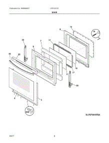 05 - Door parts for Frigidaire Range LFEF3018TWA from AppliancePartsPros.com