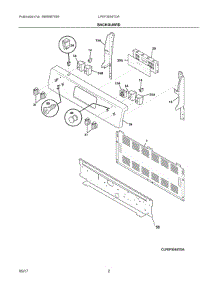 02 - Backguard parts for Frigidaire Range LFEF3054TDA from AppliancePartsPros.com