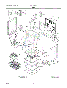 03 - Body parts for Frigidaire Range LFEF3054TDA from AppliancePartsPros.com