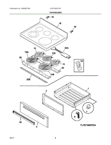 04 - Top / Drawer parts for Frigidaire Range LFEF3054TDA from AppliancePartsPros.com