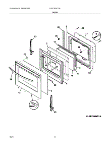 05 - Door parts for Frigidaire Range LFEF3054TDA from AppliancePartsPros.com