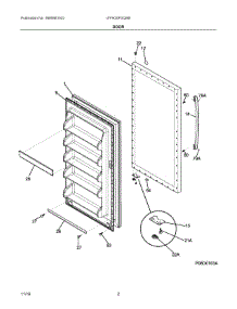02 - Door parts for Frigidaire Freezer LFFH20F3QWE from AppliancePartsPros.com