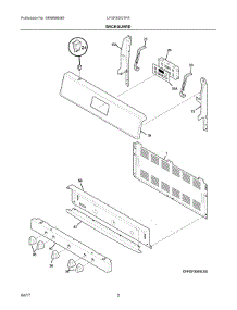 02 - Backguard parts for Frigidaire Range LFGF3052TFA from AppliancePartsPros.com