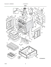 04 - Body parts for Frigidaire Range LFGS3025PFH from AppliancePartsPros.com