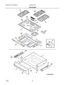 05 - Top / Drawer parts for Frigidaire Range LFGS3025PFH from AppliancePartsPros.com