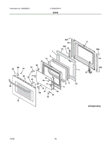 06 - Door parts for Frigidaire Range LFGS3025PFH from AppliancePartsPros.com