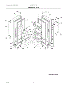 05 - Fresh Food Doors parts for Frigidaire Refrigerator LFHB2741PF2 from AppliancePartsPros.com