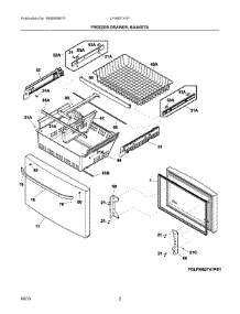 02 - Freezer Drawer, Baskets parts for Frigidaire Refrigerator LFHB2741PF7A from AppliancePartsPros.com