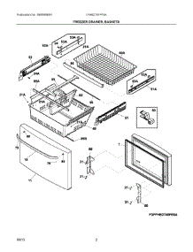 02 - Freezer Drawer, Baskets parts for Frigidaire Refrigerator LFHB2741PF8A from AppliancePartsPros.com