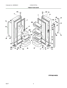 03 - Fresh Food Door parts for Frigidaire Refrigerator LFHB2741PFDA from AppliancePartsPros.com