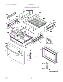 02 - Freezer Drawer, Baskets parts for Frigidaire Refrigerator LFHB2751TF0 from AppliancePartsPros.com