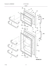 03 - Doors parts for Frigidaire Refrigerator LFHT1513LBA from AppliancePartsPros.com