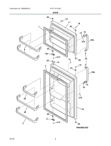 02 - Door parts for Frigidaire Refrigerator LFHT1513LBD from AppliancePartsPros.com