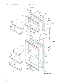 03 - Doors parts for Frigidaire Refrigerator LFHT1513LWC from AppliancePartsPros.com