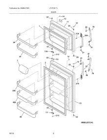 03 - Doors parts for Frigidaire Refrigerator LFHT1817LBA from AppliancePartsPros.com