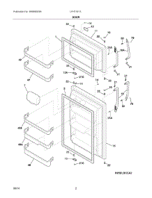 02 - Door parts for Frigidaire Refrigerator LFHT1817LBB from AppliancePartsPros.com