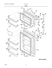 02 - Door parts for Frigidaire Refrigerator LFHT1831QF6 from AppliancePartsPros.com
