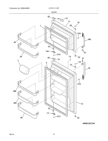 03 - Doors parts for Frigidaire Refrigerator LFHT2117LB7 from AppliancePartsPros.com