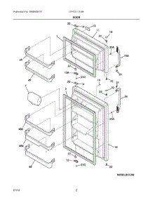 02 - Door parts for Frigidaire Refrigerator LFHT2117LB8 from AppliancePartsPros.com