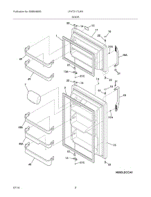 03 - Doors parts for Frigidaire Refrigerator LFHT2117LWA from AppliancePartsPros.com