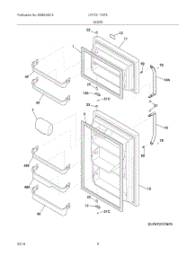 03 - Doors parts for Frigidaire Refrigerator LFHT2117NF5 from AppliancePartsPros.com