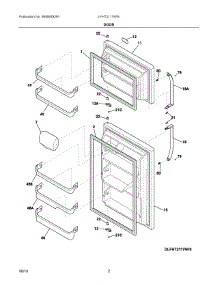 02 - Door parts for Frigidaire Refrigerator LFHT2117NF6 from AppliancePartsPros.com