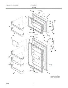 02 - Door parts for Frigidaire Refrigerator LFHT2131QF2 from AppliancePartsPros.com