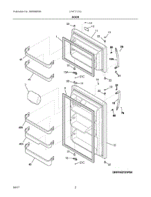 02 - Door parts for Frigidaire Refrigerator LFHT2131QF3 from AppliancePartsPros.com