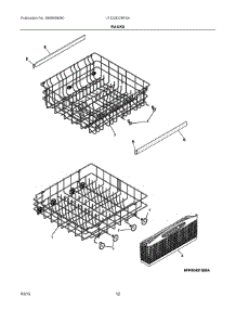 07 - Racks parts for Frigidaire Dishwasher LFID2422RF0A from AppliancePartsPros.com