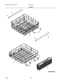 07 - Racks parts for Frigidaire Dishwasher LFID2422RF1A from AppliancePartsPros.com
