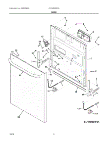 03 - Door parts for Frigidaire Dishwasher LFID2422RF2A from AppliancePartsPros.com