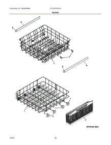 07 - Racks parts for Frigidaire Dishwasher LFID2422RF2A from AppliancePartsPros.com