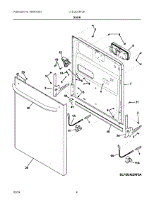 03 - Door parts for Frigidaire Dishwasher LFID2422RF3B from AppliancePartsPros.com