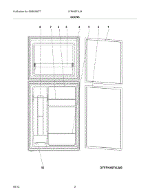 03 - Doors parts for Frigidaire Refrigerator LFPH45F4LM from AppliancePartsPros.com