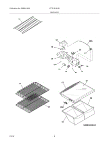 07 - Shelves parts for Frigidaire Refrigerator LFTR1814LWJ from AppliancePartsPros.com