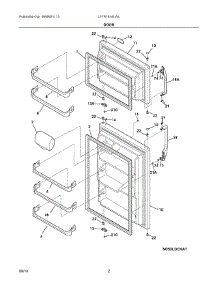 02 - Door parts for Frigidaire Refrigerator LFTR1814LWL from AppliancePartsPros.com