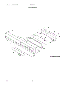 03 - Control Panel parts for Frigidaire Dishwasher LGBD2435NB1A from AppliancePartsPros.com