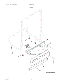 11 - Frame parts for Frigidaire Dishwasher LGBD2435NQ3A from AppliancePartsPros.com