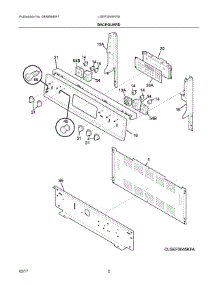 02 - Backguard parts for Frigidaire Range LGEF3045KFM from AppliancePartsPros.com