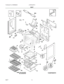 04 - Body parts for Frigidaire Range LGGF3042KFU from AppliancePartsPros.com