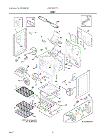 04 - Body parts for Frigidaire Range LGGF3043KFW from AppliancePartsPros.com