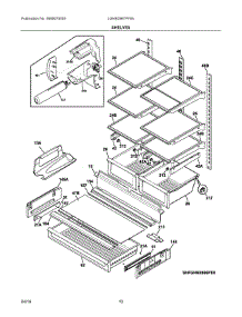 05 - Shelves parts for Frigidaire Refrigerator LGHB2867PF6A from AppliancePartsPros.com