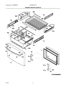 02 - Freezer Drawer, Baskets parts for Frigidaire Refrigerator LGHB2867PF7A from AppliancePartsPros.com