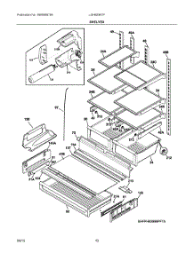 05 - Shelves parts for Frigidaire Refrigerator LGHB2867PFBA from AppliancePartsPros.com